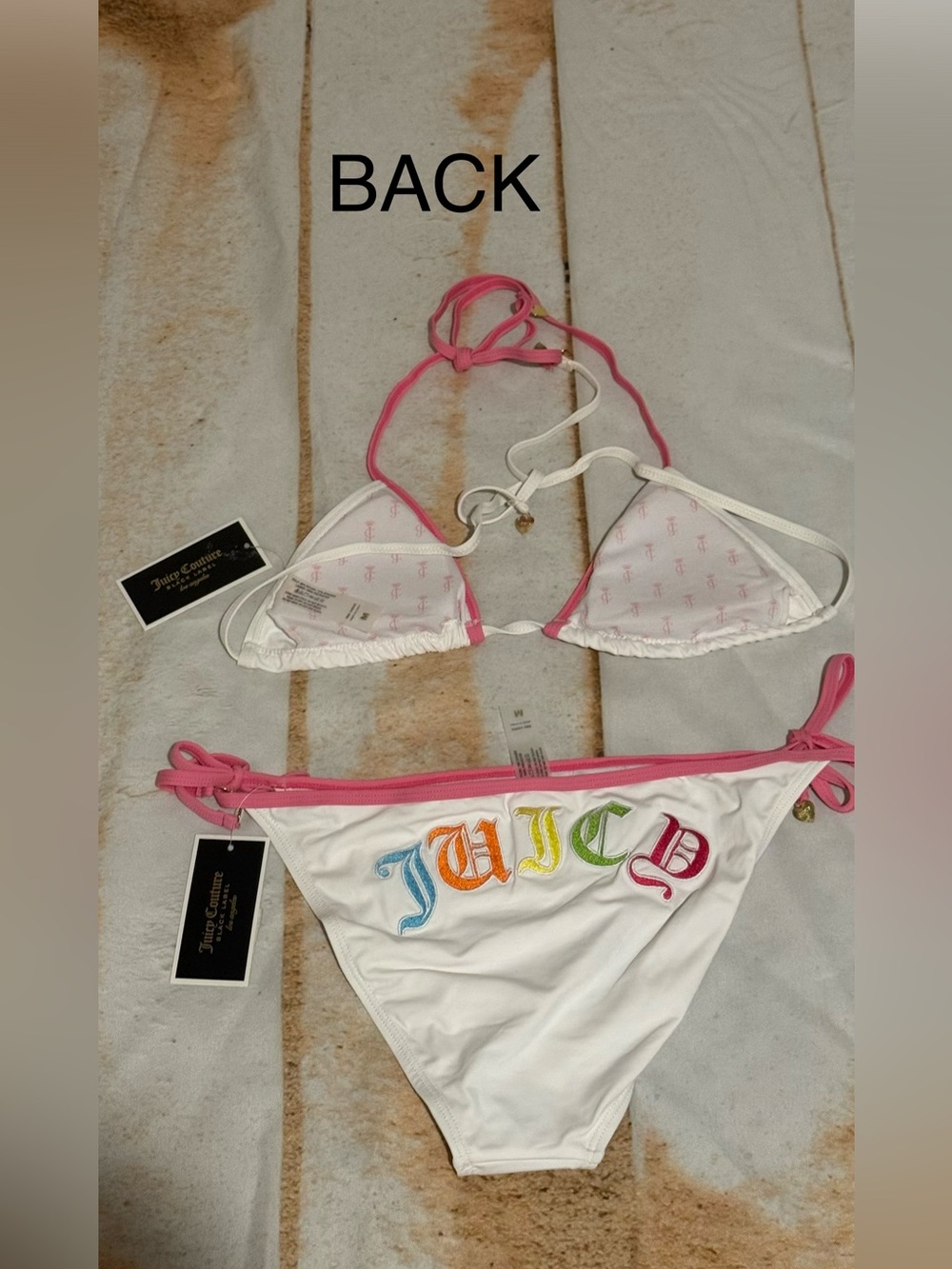 JUICY COUTURE Black label string bikini top and bottom